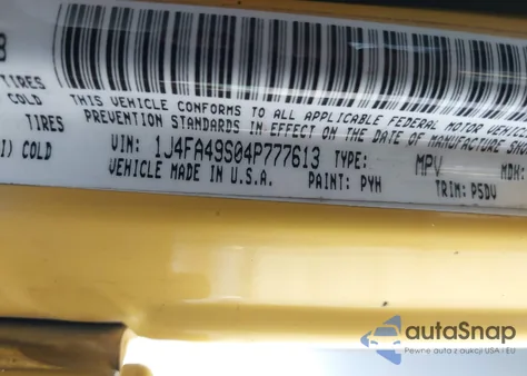 2004 Jeep Wrangler Unlimited from USA, damaged, VIN 1J4FA49S04P777613